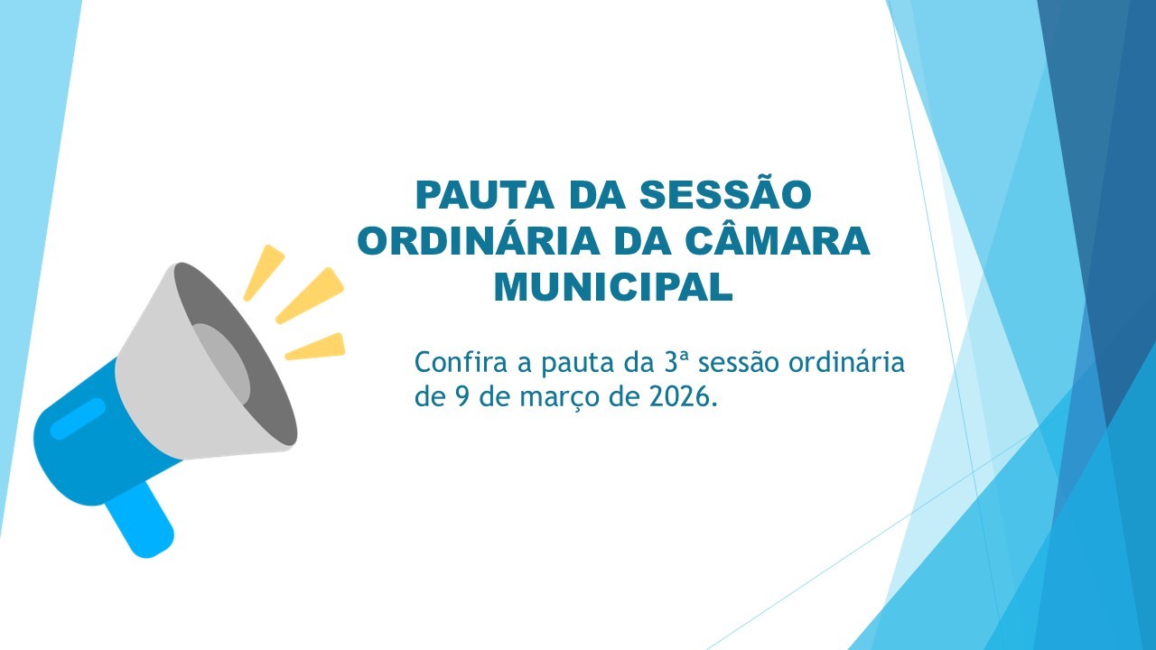 Pauta da Sessão Ordinária